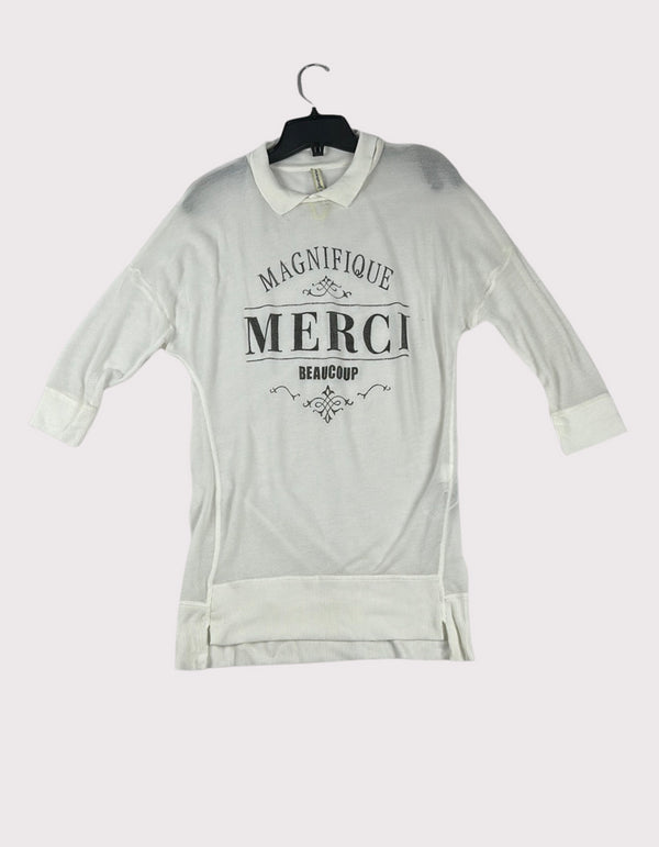 Magnifique Merci  Heather Polo Sweatshirt